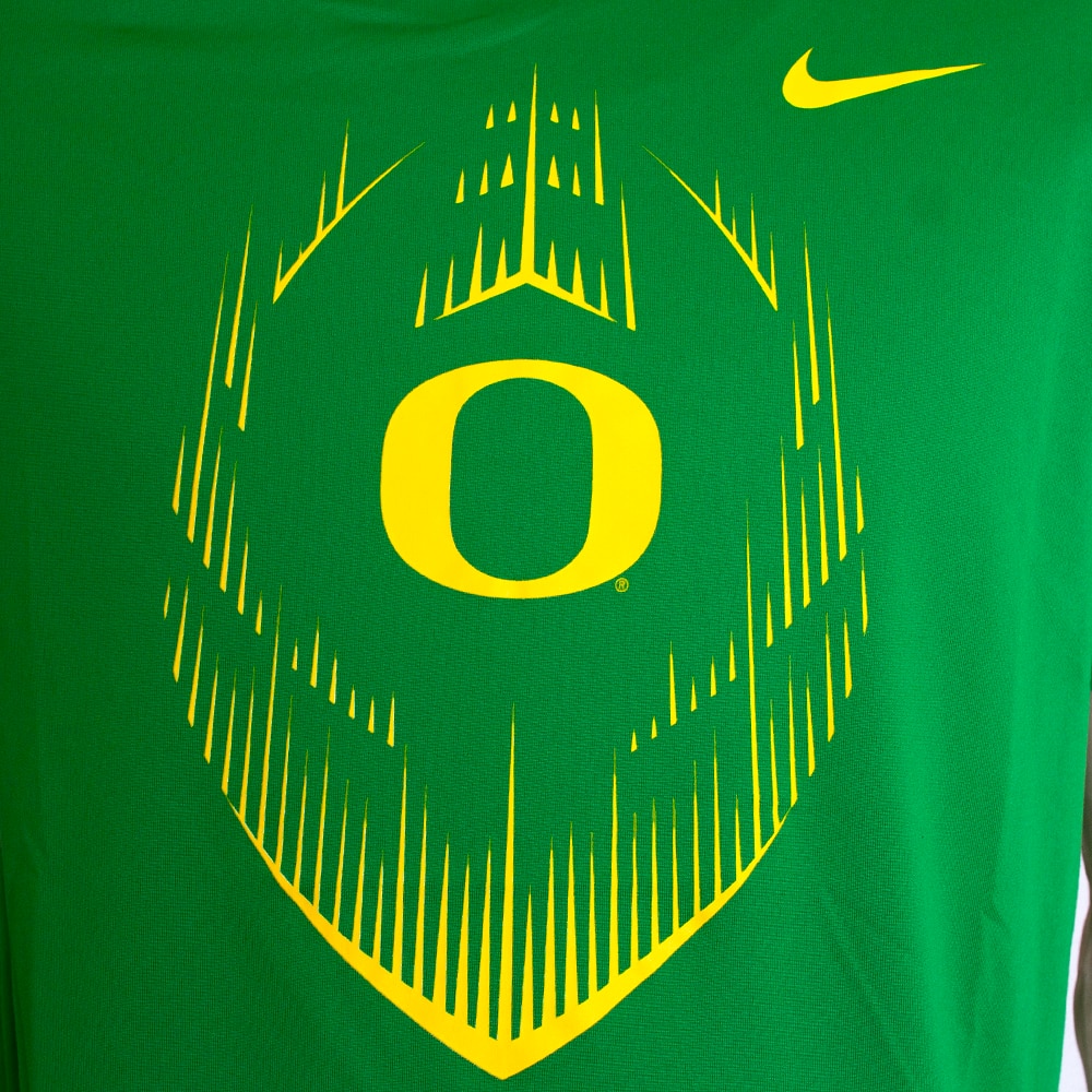 Classic Oregon O, Nike, Green, Crew Neck, Performance/Dri-FIT, Men, Football, Legend, T-Shirt, 783133